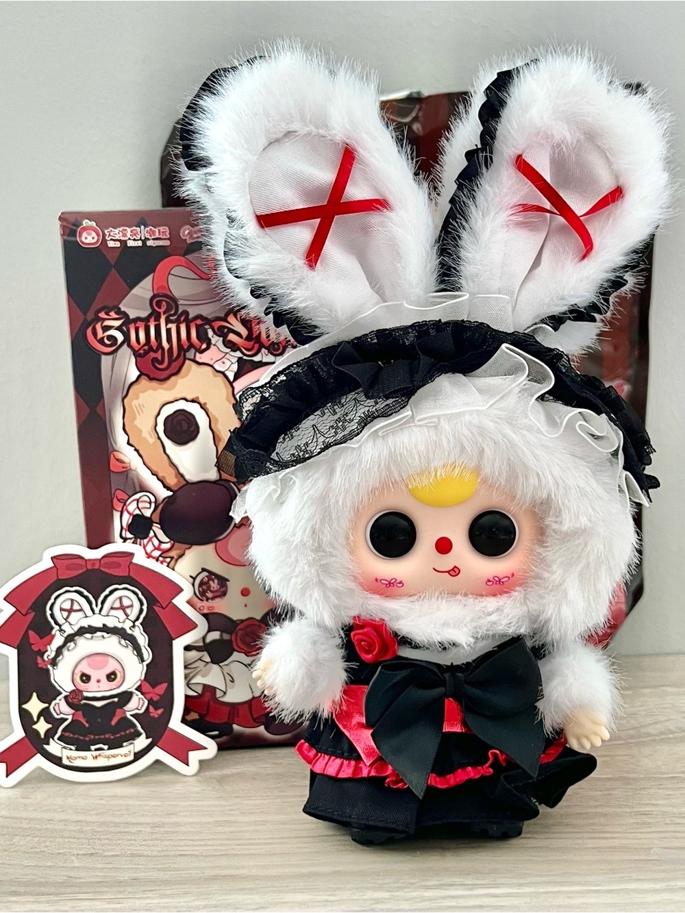 Baby Three Gothic Lolita Bunny Vinyl Plush Pendant - Momo Whisperveil